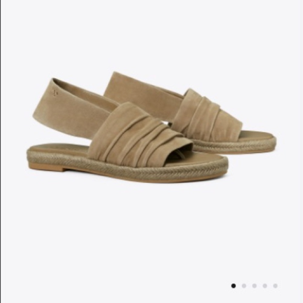 Tory Burch Suede Slingback Espadrille Sandal